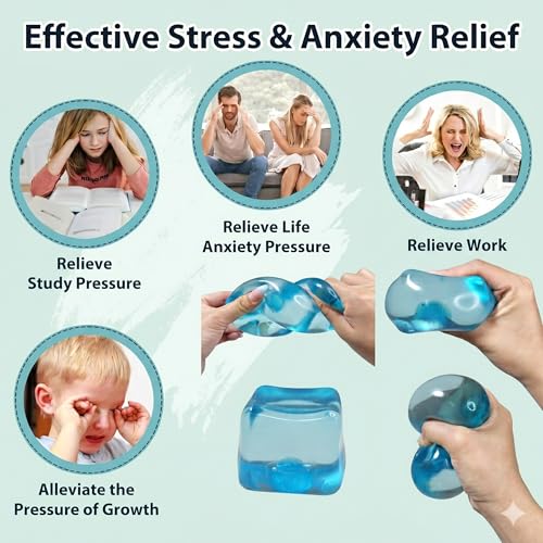 eBuzz Trend Mega Squeeze Stress Cube – 35% Larger, No Leak, ASTM Certified Fidget Toy