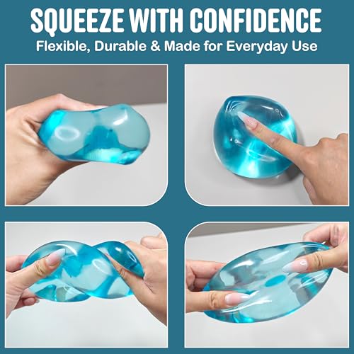 eBuzz Trend Mega Squeeze Stress Cube – 35% Larger, No Leak, ASTM Certified Fidget Toy