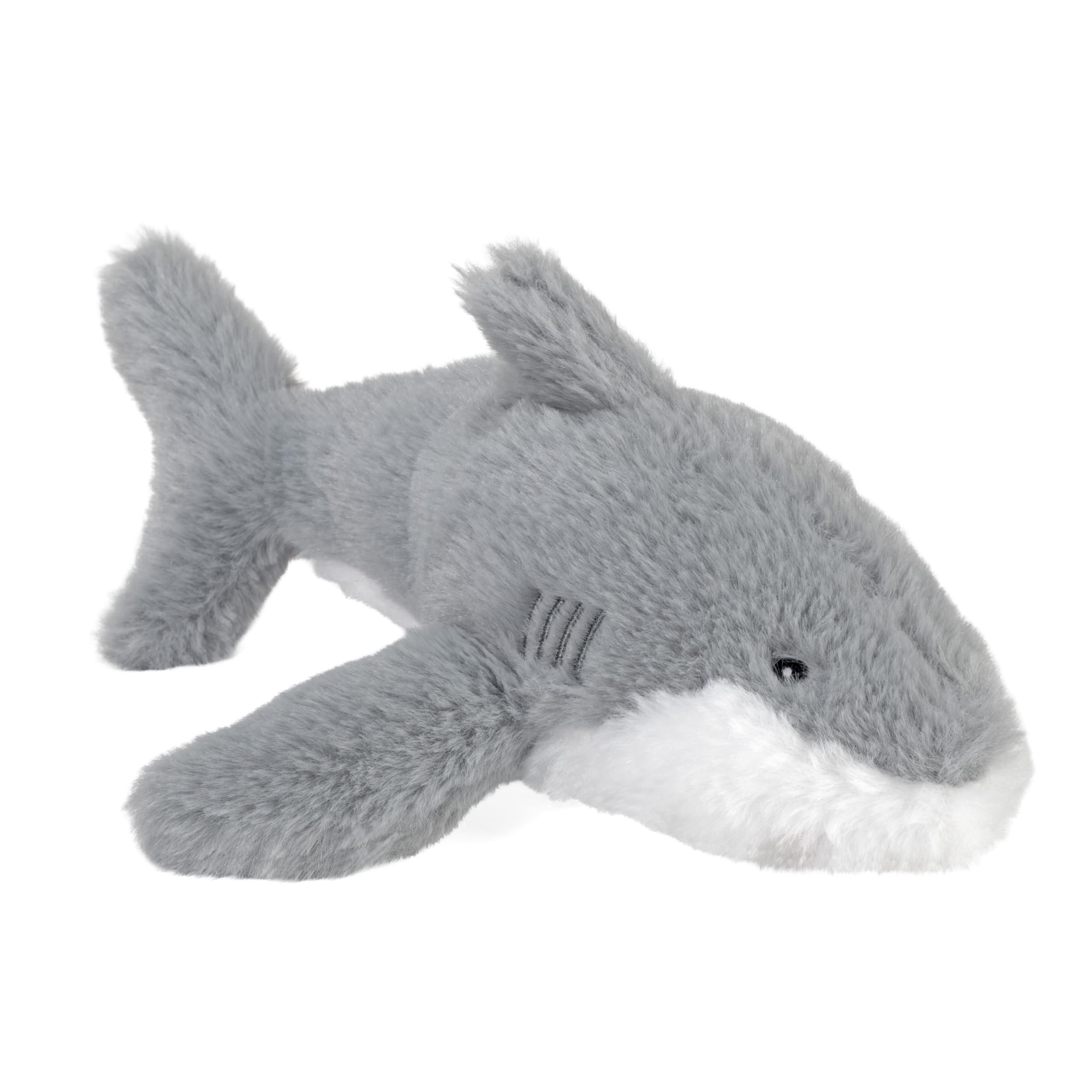 EcoKins Mini Great White Shark 8" Stuffed Animal – 7 Recycled Bottles, Sustainable Plush Toy