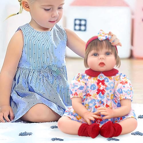 Ecore Fun 2 Set Baby Doll Clothes for 20-22 Inch Dolls - 7 Piece Outfit Set with Skirts, Socks, Headbands (Doll Not Included)