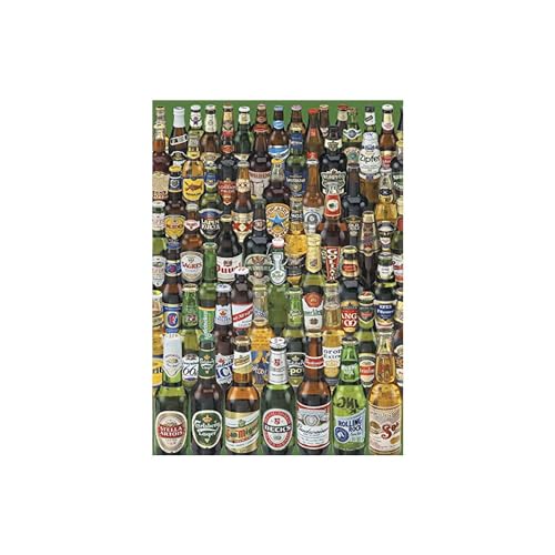 Educa 1000 Piece Beer Puzzle – Assorted Beers from Around the World, 68 x 48 cm