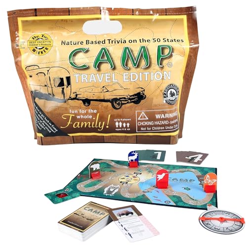 Education Outdoors Camp Travel Edition – 50 States & Outdoor Trivia for Kids