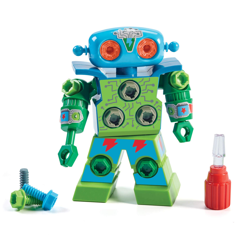 Educational Insights Design & Drill Robot: STEM Building Toy with Working Screwdriver for Ages 3+