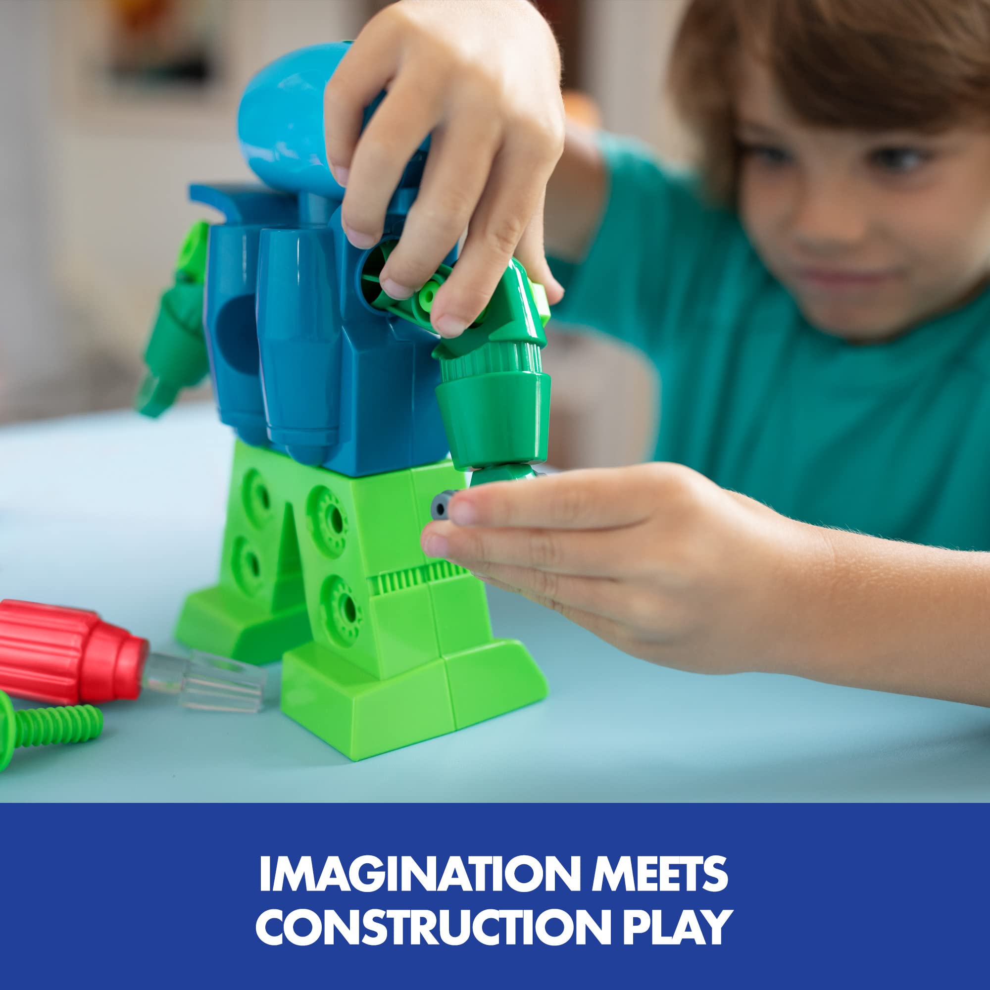 Educational Insights Design & Drill Robot: STEM Building Toy with Working Screwdriver for Ages 3+
