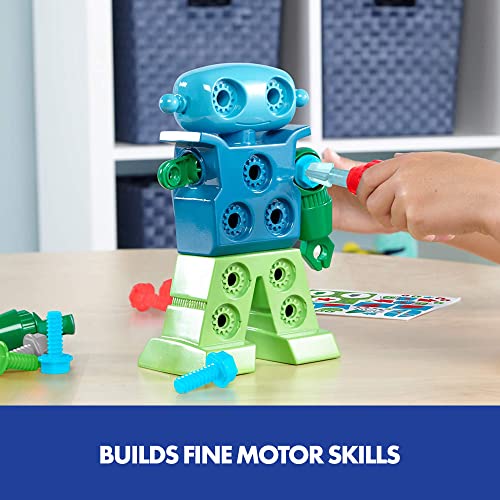 Educational Insights Design & Drill Robot: STEM Building Toy with Working Screwdriver for Ages 3+