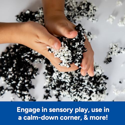 Educational Insights Pluffle Twist Black & White – Reusable Sensory Bin Filler for Toddlers 3+