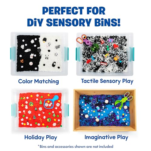 Educational Insights Pluffle Twist Black & White – Reusable Sensory Bin Filler for Toddlers 3+