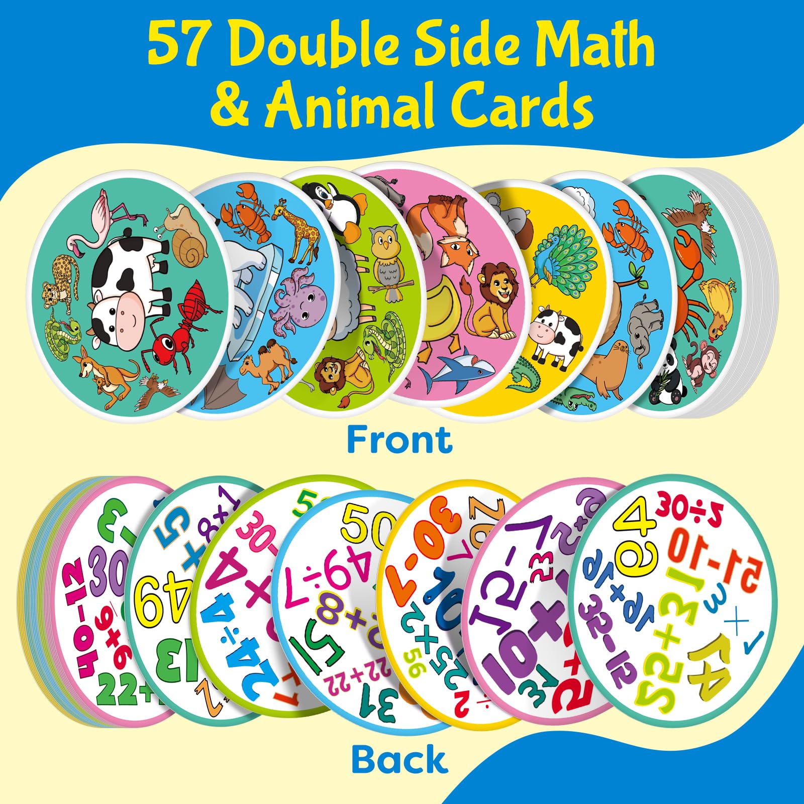 Edulok 57-Card Match Game – Double-Sided Memory & Math Learning for 2-8 Players