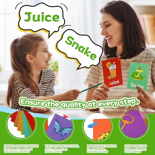 Edumix 60-Piece Toddler Flash Cards Set – Double-Sided Learning Cards for Alphabet, Numbers, Colors, Shapes, Sight Words | Preschool Kindergarten Activities