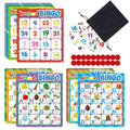 Edumix Double-Sided Alphabet & Number Bingo Game – ABC, 123 & Sight Word Learning Toy for Toddlers, Preschool Activities, Family Matching Game