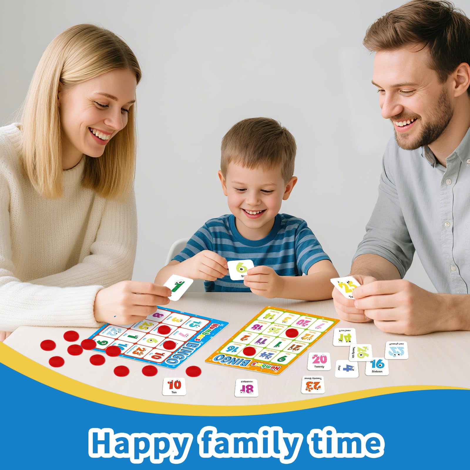 Edumix Double-Sided Alphabet & Number Bingo Game – ABC, 123 & Sight Word Learning Toy for Toddlers, Preschool Activities, Family Matching Game