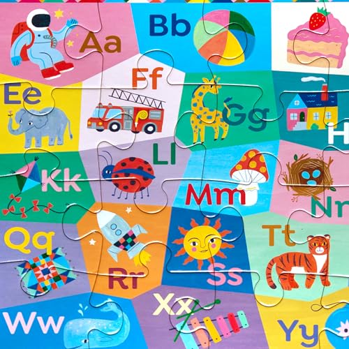 eeBoo 20 Piece Giant Floor Puzzle – Learn the Alphabet with Large Pieces for Ages 3+
