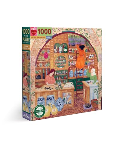 eeBoo Ancient Apothecary 1000 Piece Puzzle – Square 23x23, Eco-Friendly Adult Jigsaw with Original Art