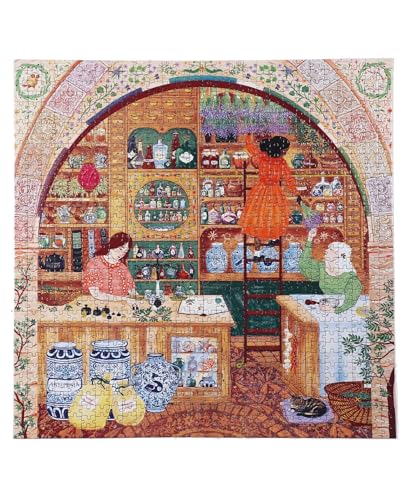 eeBoo Ancient Apothecary 1000 Piece Puzzle – Square 23x23, Eco-Friendly Adult Jigsaw with Original Art