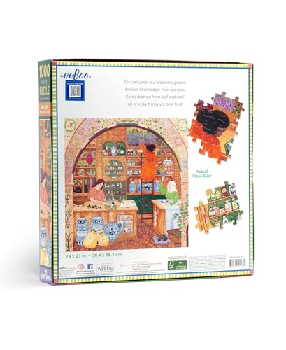 eeBoo Ancient Apothecary 1000 Piece Puzzle – Square 23x23, Eco-Friendly Adult Jigsaw with Original Art