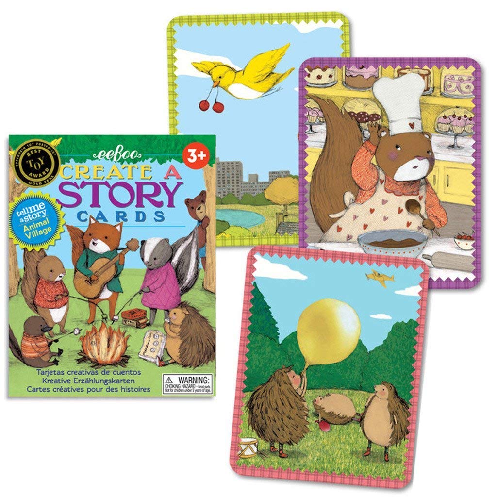 eeBoo Animal Village Create a Story Cards – 36 Pre-Literacy Storytelling Cards for Ages 3+