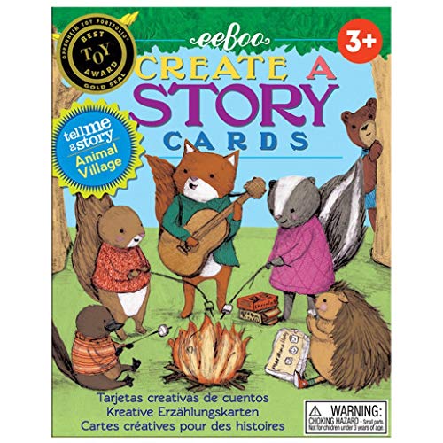 eeBoo Animal Village Create a Story Cards – 36 Pre-Literacy Storytelling Cards for Ages 3+