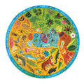 eeBoo Biodiversity 500 Piece Round Jigsaw Puzzle – 23" Diameter, Recycled Board, Vegetable-Based Ink
