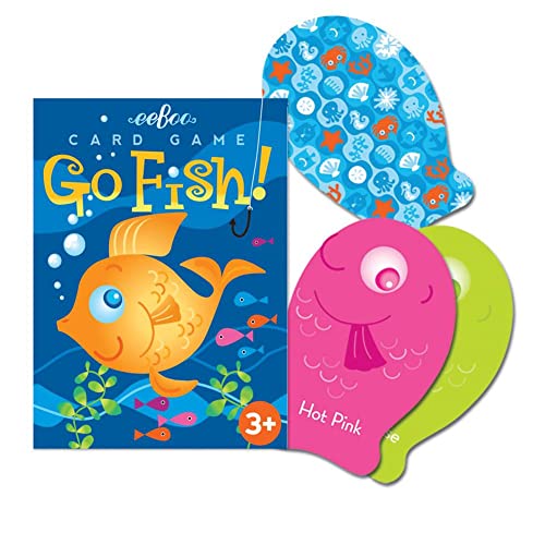 eeBoo Color Go Fish Card Game – Learn Colors with Fish-Shaped Cards for Ages 3+