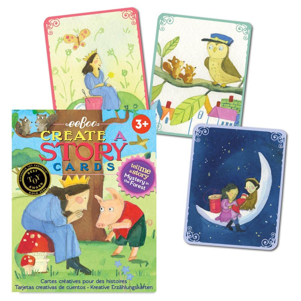 eeBoo Mystery in the Forest Create a Story Cards – 36 Pre-Literacy Cards for Ages 3+