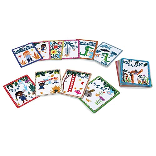 eeBoo Volcano Island Storytelling Cards – 36 Illustrated Pre-Literacy Cards for Ages 3+