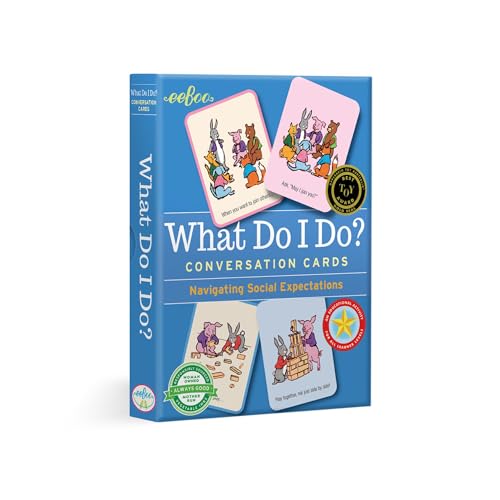 eeBoo What Do I Do? Conversation Cards – 48 Cards for Social-Emotional Learning, Ages 3+