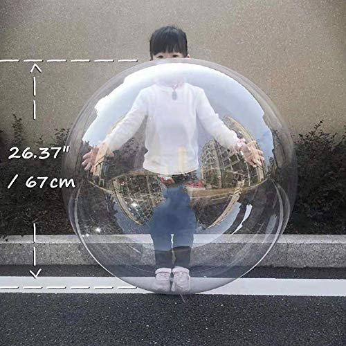 EFAY 10-Pack Large Clear Balloons 27 Inch Wide Neck TPU Bobo Balloons for Party Decor
