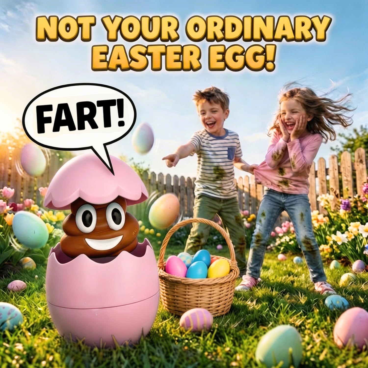 Egg Pops Talking Easter Egg Toy – Pop-Up Surprise with Sounds, Pink