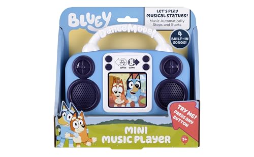 eKids Bluey Music Player for Toddlers – Built-in Songs, Lights, and Musical Statues Game
