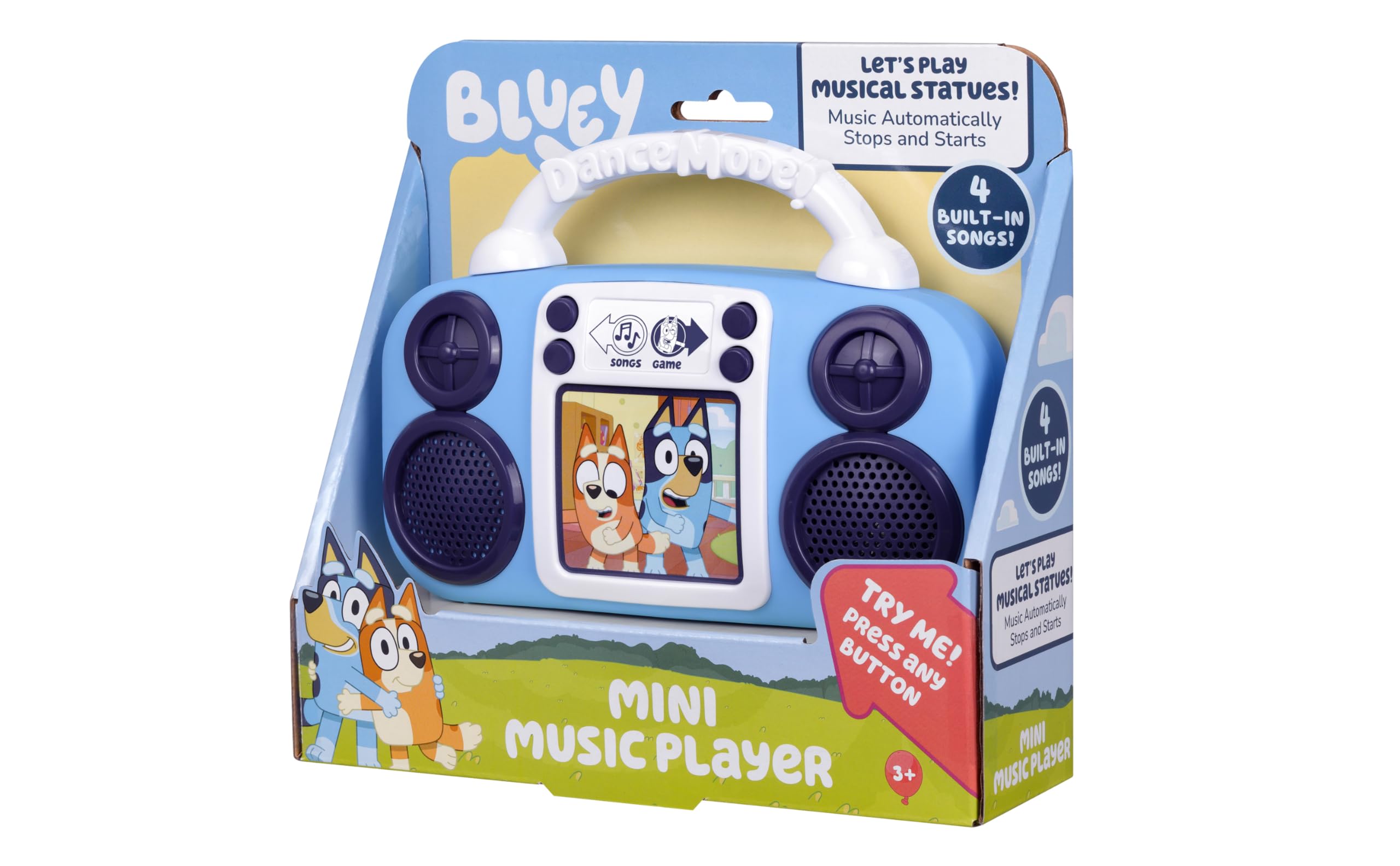 eKids Bluey Music Player for Toddlers – Built-in Songs, Lights, and Musical Statues Game