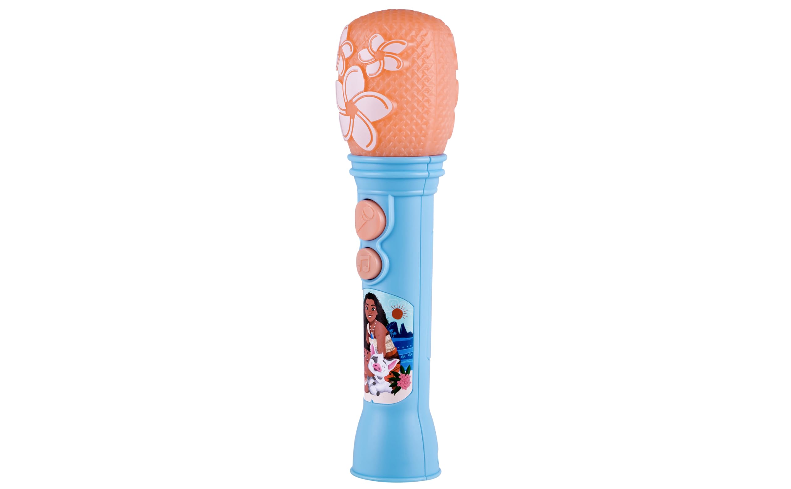 eKids Moana Sing Along Microphone - Kid's Musical Toy with Built-in Music and Flashing Lights