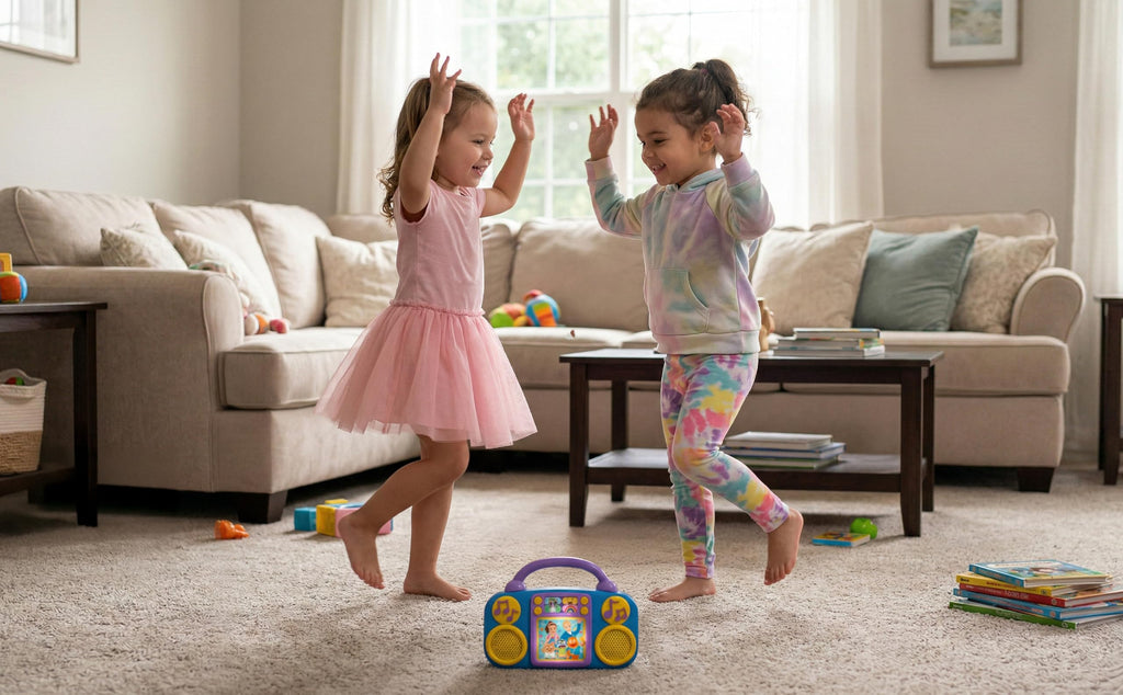 eKids Ms Rachel Music Player with 4 Songs and Flashing Lights – Toddler Toy (Ages 3+)