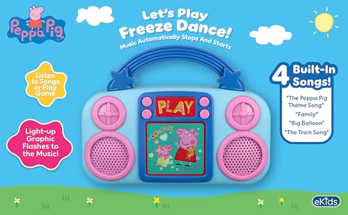 eKids Peppa Pig Music Player for Toddlers – 4 Songs & Flashing Lights