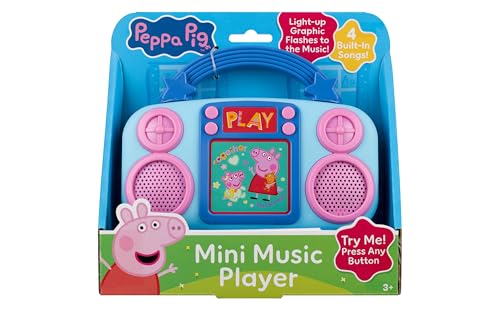 eKids Peppa Pig Music Player for Toddlers – 4 Songs & Flashing Lights