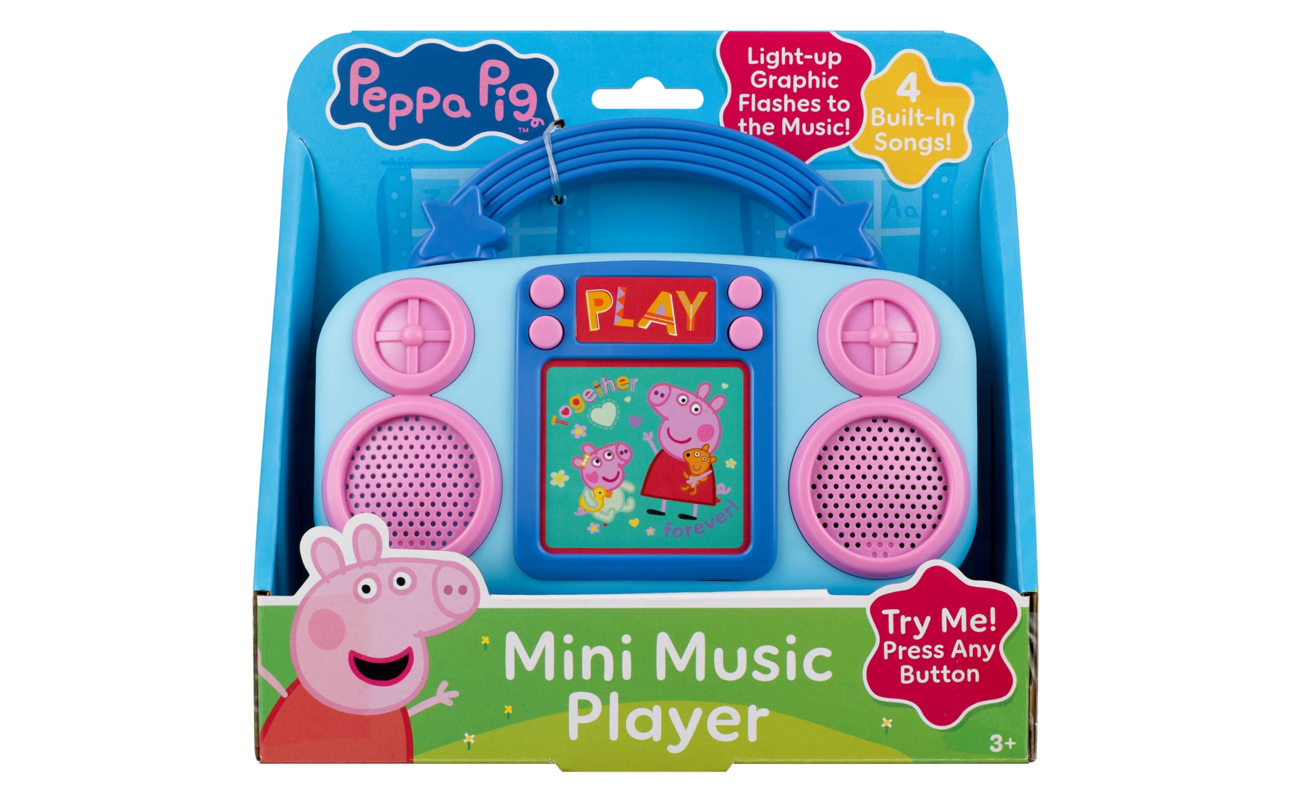 eKids Peppa Pig Music Player for Toddlers – 4 Songs & Flashing Lights