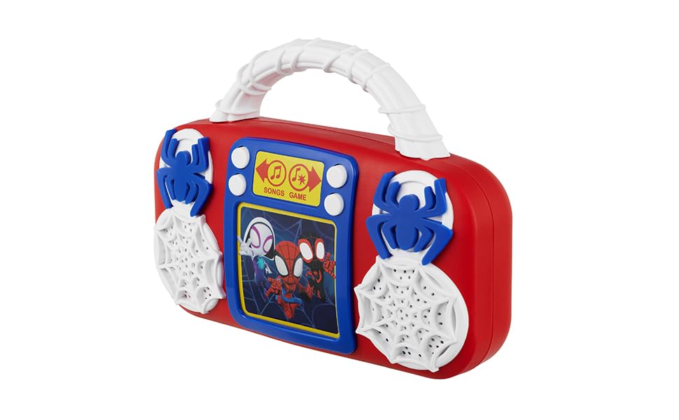 eKids Spidey Music Player with Lights and Freeze Dance for Toddlers Ages 3+