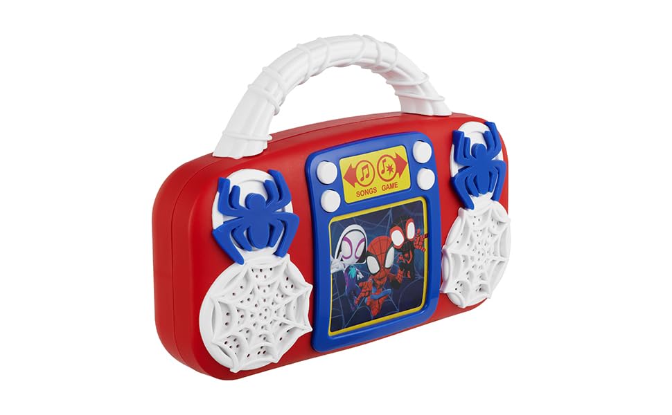 eKids Spidey Music Player with Lights and Freeze Dance for Toddlers Ages 3+