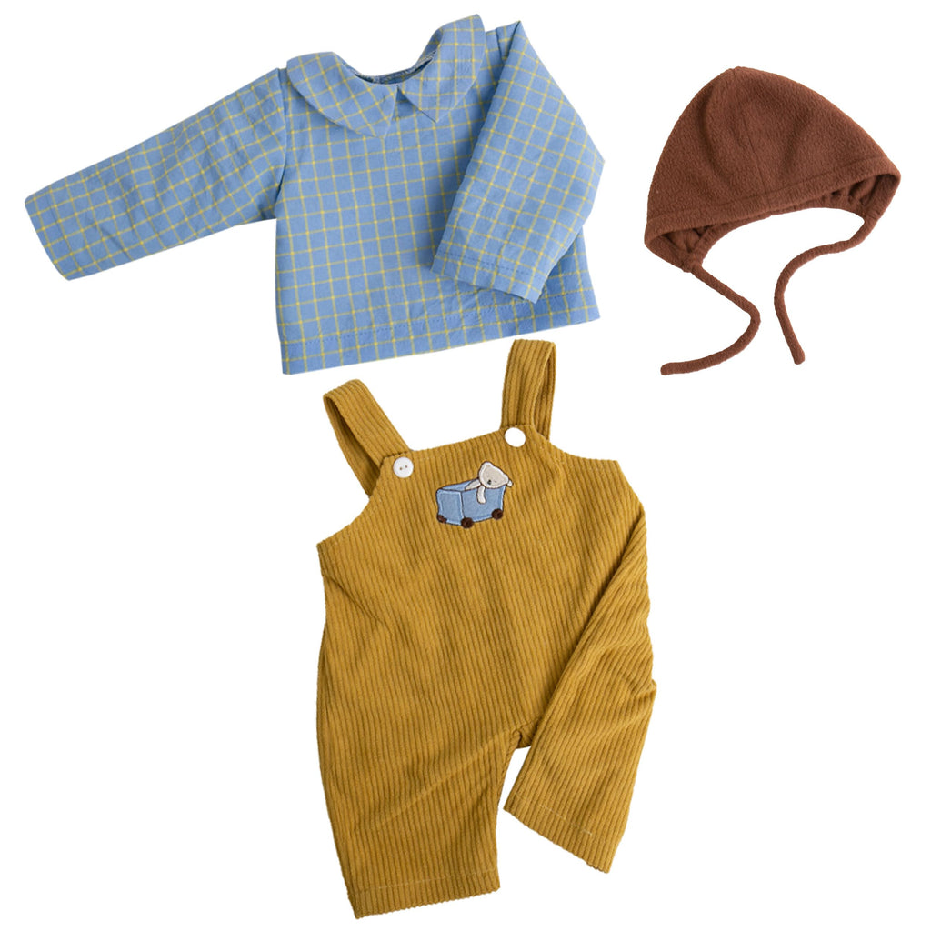 EKOKIZ Reborn Baby Doll Clothes – Outfit with Hat, Shirt, and Pants for 17-20 Inch Dolls