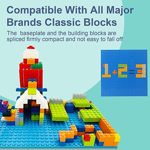 Ekuzi 300 Piece Building Bricks Set – Compatible with Lego Classic, Bulk Basic Blocks in Random Colors, Includes Separator and Storage Bag