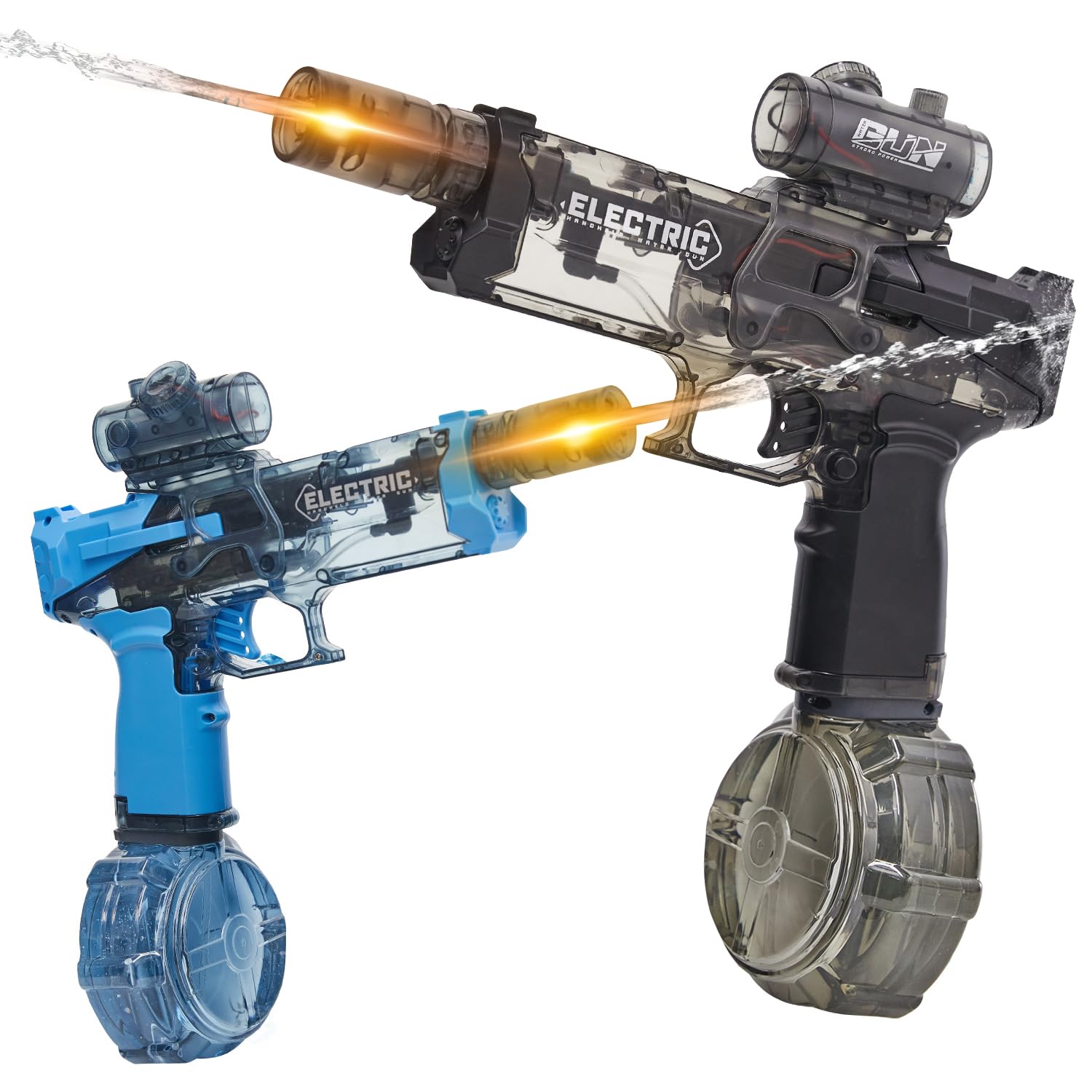 Electric Water Gun with LED Muzzle - Automatic High Pressure Squirt Gun for Kids & Adults