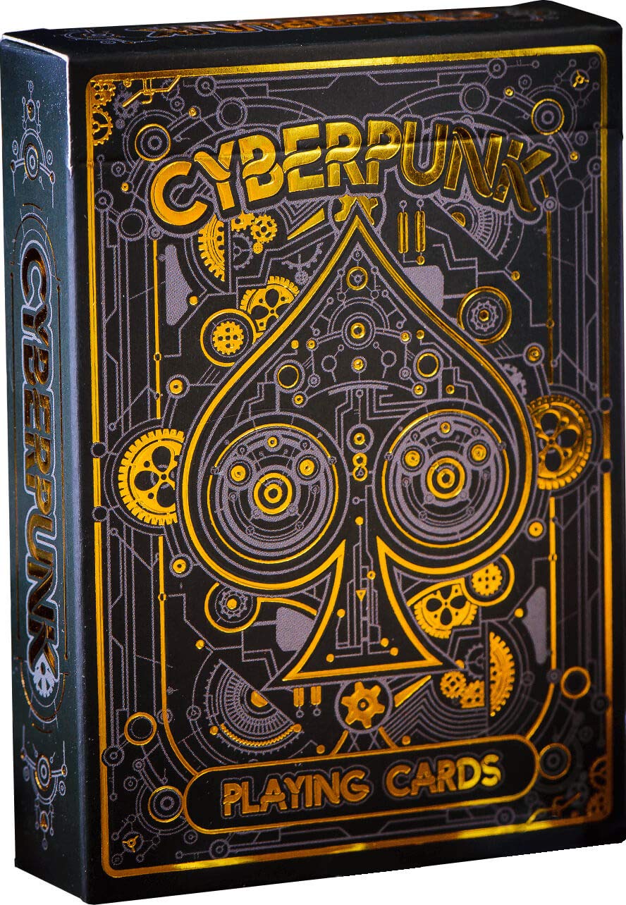 Elephant Playing Cards Cyberpunk Gold Deck – Standard Poker Size, 310 GSM, with Tutorial E-Book