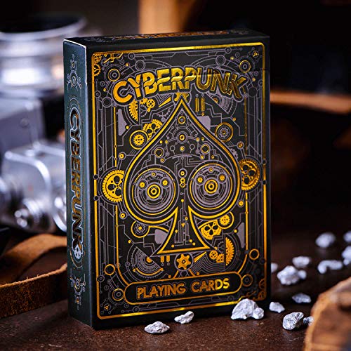 Elephant Playing Cards Cyberpunk Gold Deck – Standard Poker Size, 310 GSM, with Tutorial E-Book
