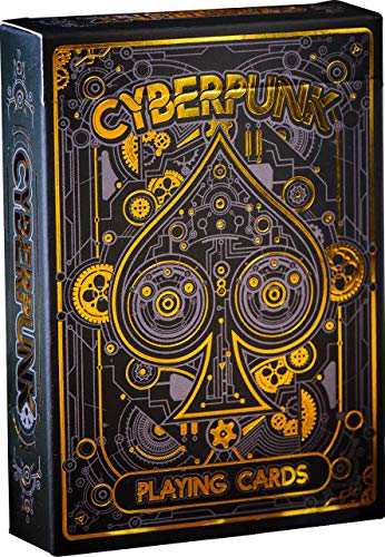 Elephant Playing Cards Cyberpunk Gold Deck – Standard Poker Size, 310 GSM, with Tutorial E-Book