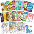 Elfew 20-Pack Small Activity Books for Kids Ages 4-8 – Over 280 Puzzles for Party Favors, Travel, and Classroom Fun