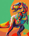 Elftoyer Paint by Numbers Kit – Colorful Dinosaurs 16x20 inch Canvas for Kids & Adults