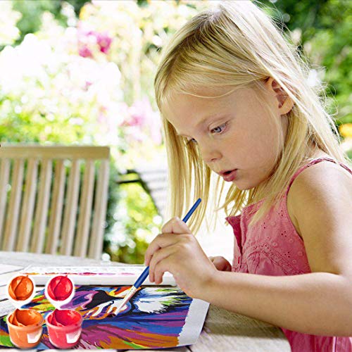 Elftoyer Paint by Numbers Kit – Colorful Dinosaurs 16x20 inch Canvas for Kids & Adults