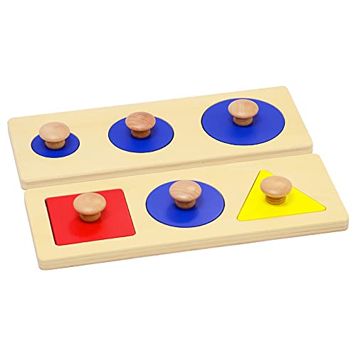 Elite Montessori Jumbo Knob Multiple Shape Puzzles for Toddlers 12m+ – Non-Toxic
