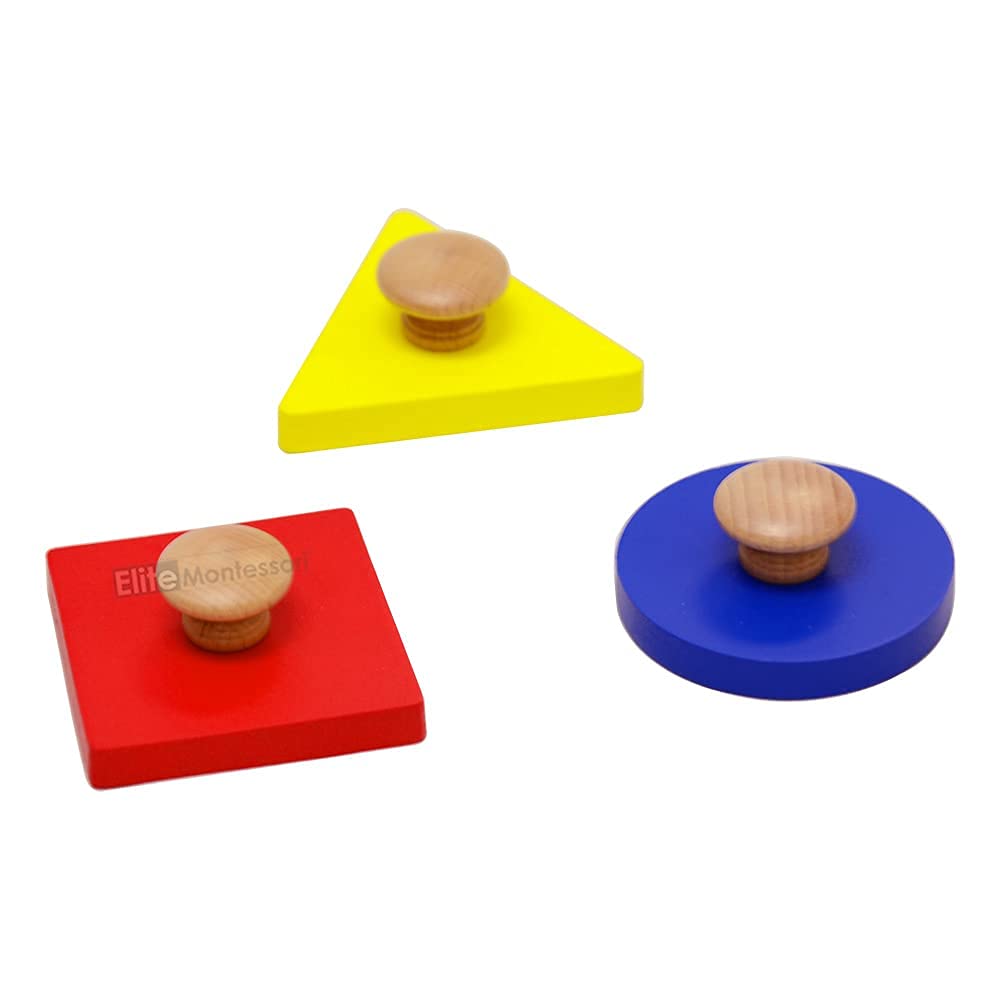 Elite Montessori Jumbo Knob Multiple Shape Puzzles for Toddlers 12m+ – Non-Toxic
