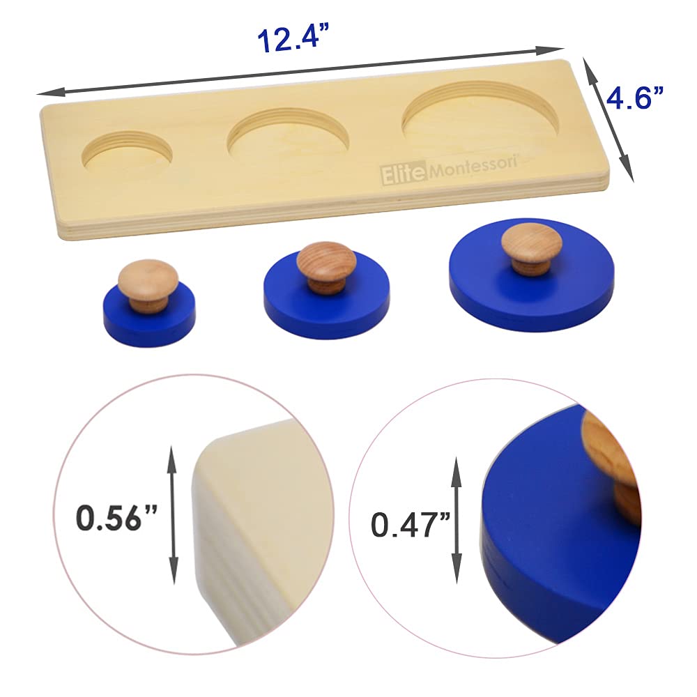 Elite Montessori Jumbo Knob Multiple Shape Puzzles for Toddlers 12m+ – Non-Toxic