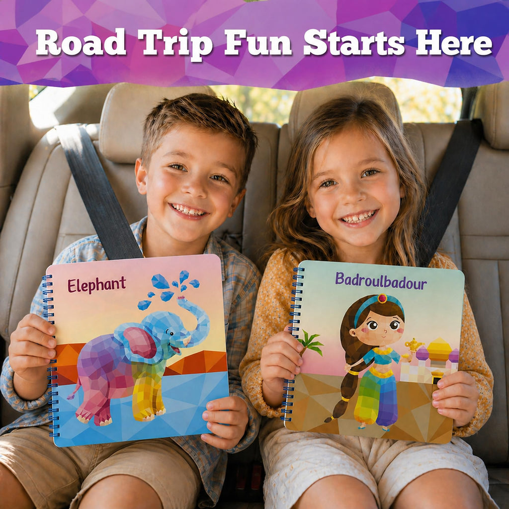 Elite Panda Sticker by Number Books - 3-Pack for Kids Ages 4-8, 30 Pictures, Mermaid Princess Dinosaur, Travel Activity Set